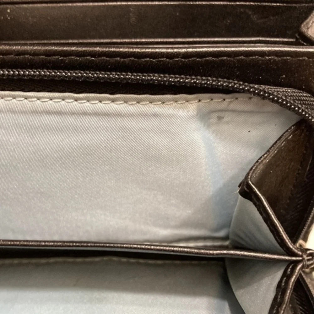 Coach black and white wallet